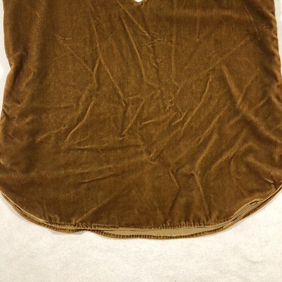 NEW LOFT Womens XS V-Neck Velvet Tank Top Mustard Gold Brown NWT - Picture 6 of 11
